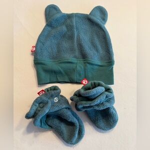 Zutano fleece hat and booties- 12 months
